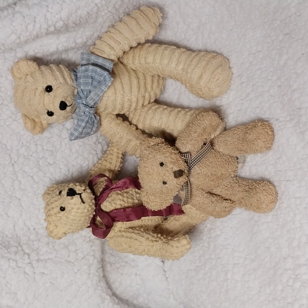 Lot of 3 bears . 2 Chenille, 1 Terrycloth.